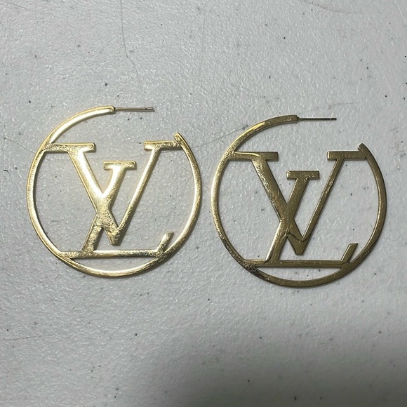 Jewelry - LV Gold Earrings 2 inch